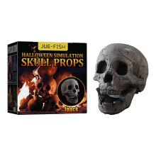 Halloween keraaminen nuotiopaikka pääkallokoriste, 1 kpl