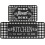 Black and White Buffalo Plaid Kitchen Mat Set 2 pcs 17x47 1