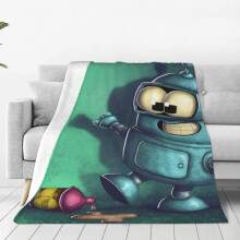 Couverture Futurama en flanelle douce 152 x 127 cm