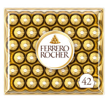 Rocher Pralines Covered in Milk Chocolate and Nuts