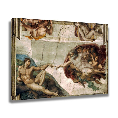 La Création d'Adam - Affiche sur toile 20x30cm 1