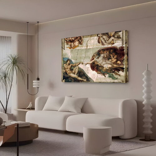 La Création d'Adam - Affiche sur toile 20x30cm 2