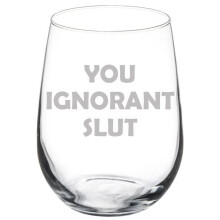 Verre à vin sans pied, design amusant, 50 cl