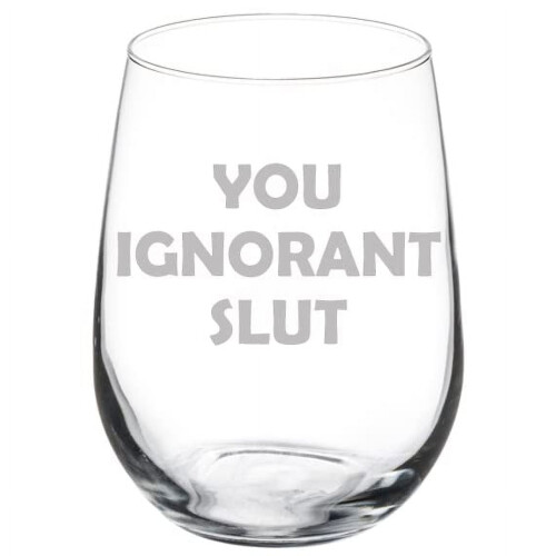 Taça de vinho com design divertido, 500ml (17oz), sem haste