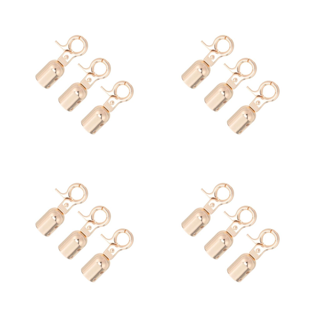 12Pcs Golden Rope Hanging Hooks Zinc Alloy Snap Connectors For Diy 3143947910555