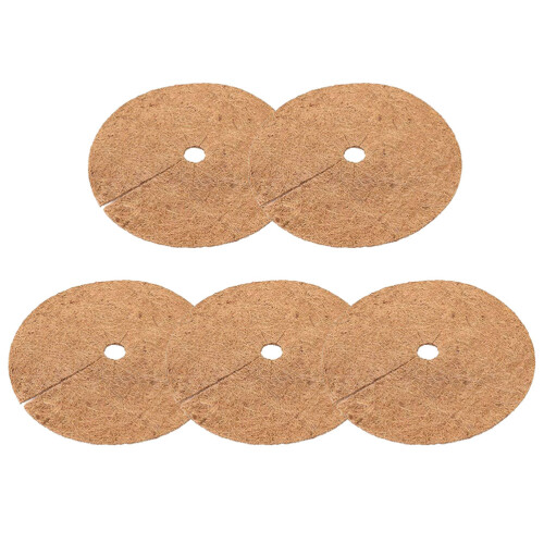 20Pcs Coir Tree Ring Mulch Pads Brown Breathable Mats