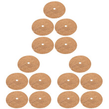 15Pcs Brown Coir Mulch Rings Tree Plant Protectors Reusable Mats