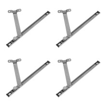 4Pcs Silver Casement Window Safety Limiters No-Drill Installation