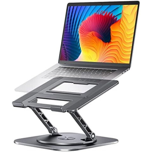 Laptop Stand Adjustable 360 Rotating Foldable Grey