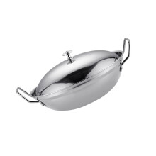 Stainless Steel Saute Pan with Lid 10 Inch