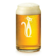 Verre à bière Atomic Cat style moderne milieu du siècle 473 ml (16 oz)