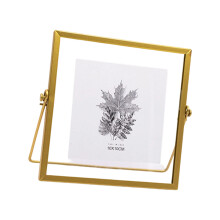 Moderner gepresster Blumenrahmen, Tisch-Kunstwerk,-Gold 4