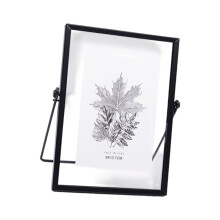 Eleganter Fotorahmen mit gepressten Blumen,-Schwarz 5