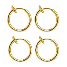 Dames oorknopjes met intrekbare ring, geschikt voor niet-piercings.