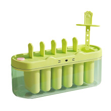 6 Cavity Popsicles Molds With Removable Stick Popsicles-Green