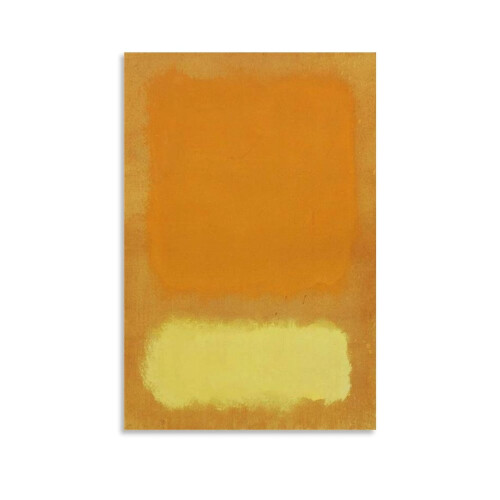 Arte em tela de Mark Rothko em tons de ouro, amarelo e laranja, 30x45 cm (12x18 polegadas)