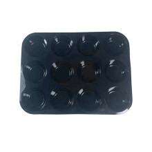 Silikon-Kuchenform – Muffinform für 12 Tassen Black