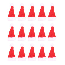 Mini gorros de Papá Noel con forma de piruleta, decoración roja y blanca, 60 unidades