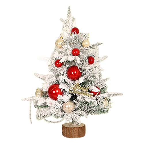 Christmas string lights with mini flocked tree pendant