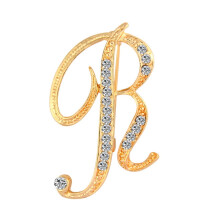 Welling rhinestone alphabet brooch A-Z 1 piece
