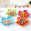 Candy-Colored Plastic Fruit Tray with Maple Leaf Design 1