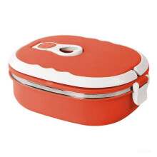 Hilingoto Edelstahl-Lunchbox, orange, einlagig, 1 Stück