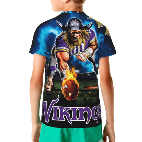 Vikings Νεανικό Κοντομάνικο Μπλούζα με Αθλητικό Λογότυπο 1