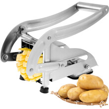Coupe-frites en acier inoxydable à 2 lames antidérapantes
