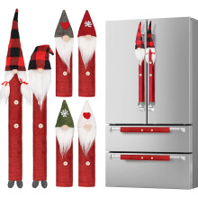 Conjunto de 8 capas para puxadores de geladeira com gnomos de Natal