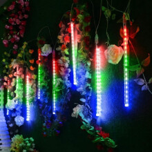 Luci a pioggia di stelle meteore 144 LED 30 cm 8 tubi