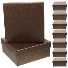 Black Square Gift Boxes with Lids 10pcs