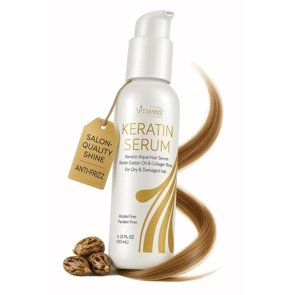 Vitamins Hair Cosmetics Green/Cream Hair Serum For Frizzy Mane Keratin Hair Treatment
