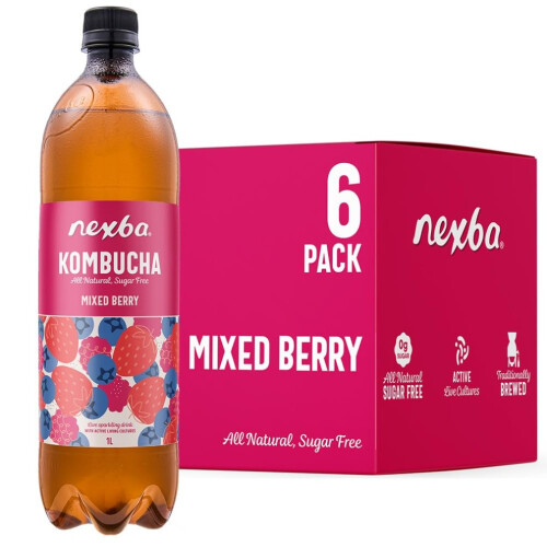 Mixed Berry Kombucha 1"L (Pack of 6) All Natural