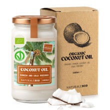 Organic Premium Coconut Oil 1 Litre. Raw Cold Pres