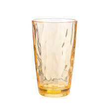 Verres à boire en acrylique YUNXNK orange 470 ml, lot de 4