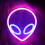 Alien neonskylt väggdekoration batteri USB-driven 1
