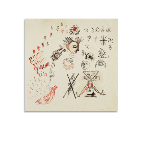 Toile abstraite de Jackson Pollock, 30 x 30 cm
