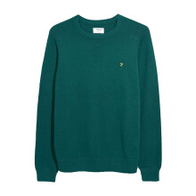 (L, Green) Farah Mens Kingsbury Crew Neck Sweatshirt
