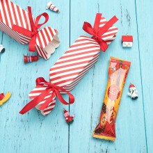 Boîtes à bonbons de Noël à rayures rouges et blanches (lot de 50)