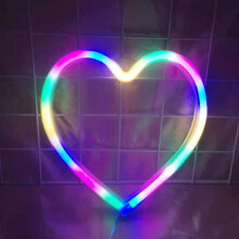 Luminária de parede de LED neon LINLIN, alimentada por USB, para decoração de quarto.