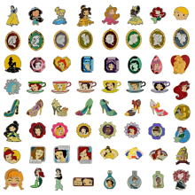 Prinsessa-teemaiset Disney Park -vaihtopinssit, 15 kpl