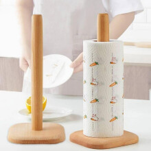 Soporte para toallas de papel de madera de haya para encimera (1 unidad)
