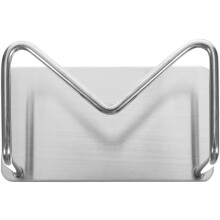 Soporte de acero inoxidable para esponjas, ideal para baño y cocina.