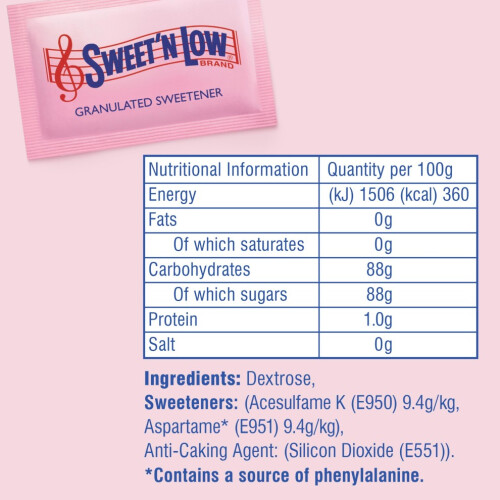 Granulated Sweetner Sugar substitute 1000 Sachets 2