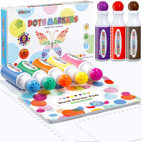 Bingo Pens and Dabbers 8 Colours 40 ml