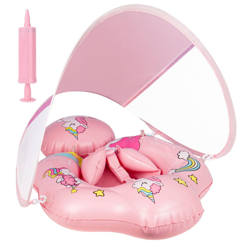 Baby Swimming Float Upf50+ Sun Canopy Rainllon