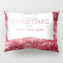 Kerst sierkussenhoes 12x20 inch met letterprint