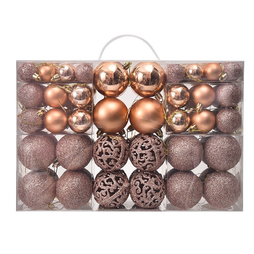 Weihnachtskugel-Set, bunte Kugeln, 12-teilig