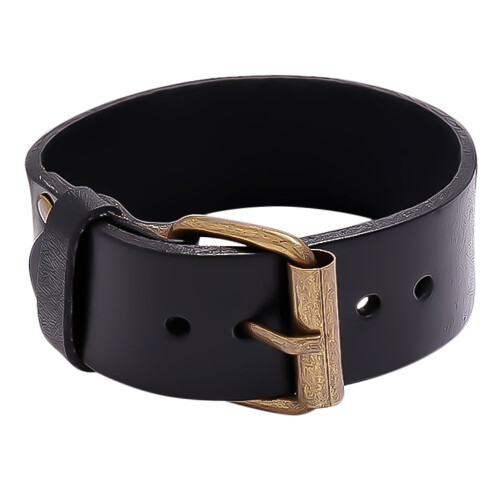 Bracelet Cowhand ajustable rétro noir 1 pièce