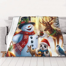 Kerstdeken van fleece, superzacht, 50x40 inch